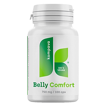 KOMPAVA Belly Comfort 750 mg 100 kapsúl (Na podporu trávenia a vylučovania) - Prírodné, Viaczložkové