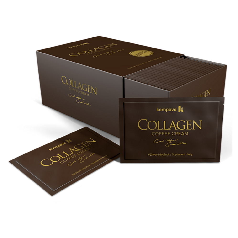 Kompava Collagen Coffee Cream kolagén vo vrecúšku 30x6 g
