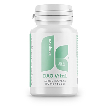 KOMPAVA DAO Vital 400 mg 60 kapsúl (Tráviace enzýmy) - Viaczložkové