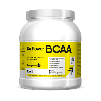 KOMPAVA K4 power BCAA 4:1:1 instant mango 400 g 36 dávok