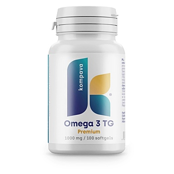 KOMPAVA Omega-3 TG premium 100 kapsúl (Omega 3 a rybí olej) - Viaczložkové