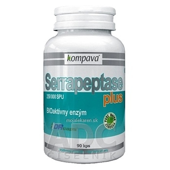 Kompava SERRAPEPTASE plus 90 cps (Na podporu trávenia a vylučovania)