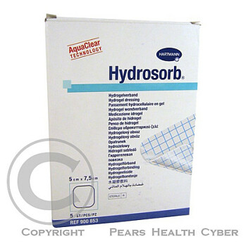 Kompres Hydrosorb sterilný 5 x 7.5 cm / 5 ks