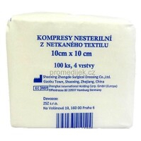 Kompres NETEX nesterilné 10x10 / 100ks 4 vrstvy ZSZ