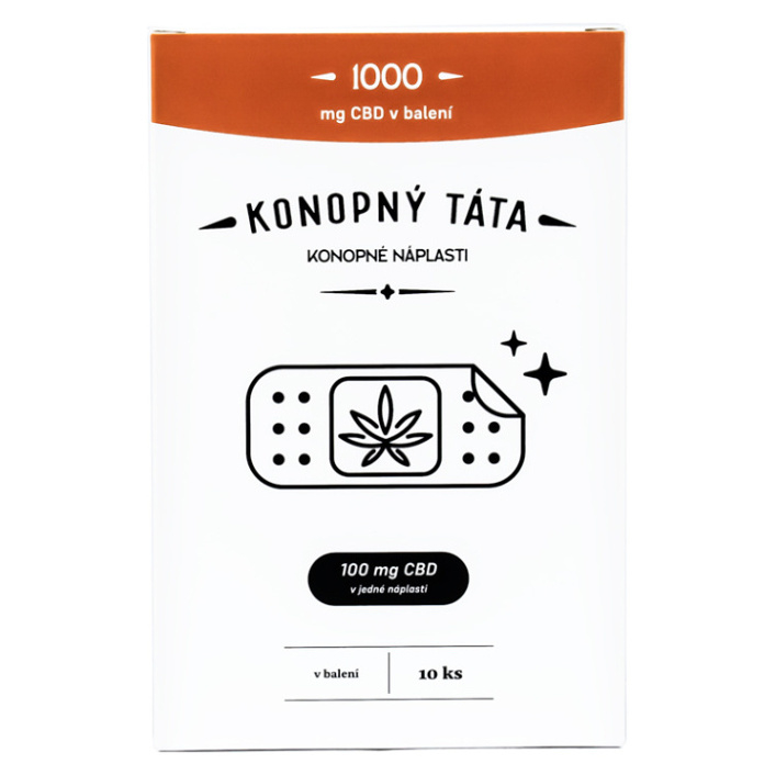 E-shop KONOPNÝ TÁTA CBD náplasti 100 mg – 10 kusov