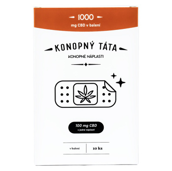 KONOPNÝ TÁTA CBD náplasti 100 mg – 10 kusov (Prírodná starostlivosť o telo) - Prírodné