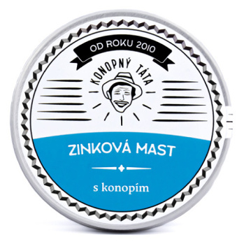 KONOPNÝ TÁTA Zinková masť s konopím 80 ml (Prírodná detská kozmetika) - Upokojujúci, Ochranný, Hojivý, Ošetrujúci