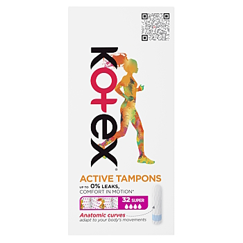KOTEX Active super tampóny 32ks (Tampóny) - Super