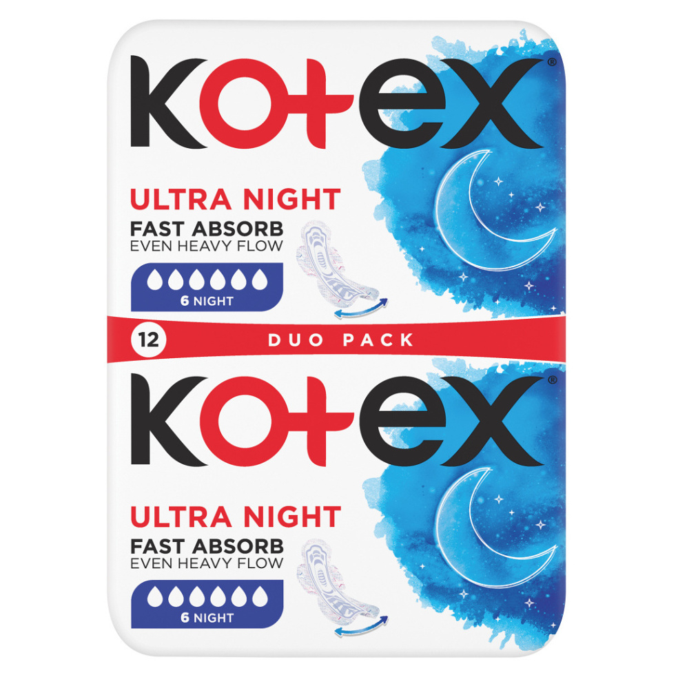 KOTEX® ® UT Night Vložky 12 ks