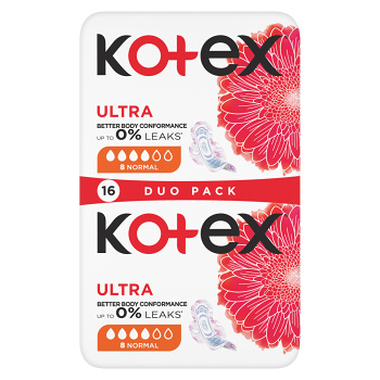 KOTEX Ultra Dámske hygienické vložky Normal 16 kusov (Menštruačné vložky) - Normal