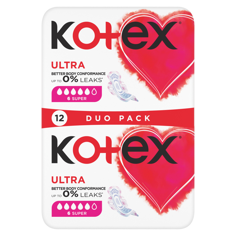 KOTEX Ultra Dámske hygienické vložky Super 12 kusov