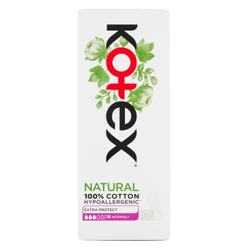 KOTEX Natural Slipové vložky Normal+ 18 kusov