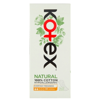 KOTEX Natural Slipové vložky Normal 40 kusov