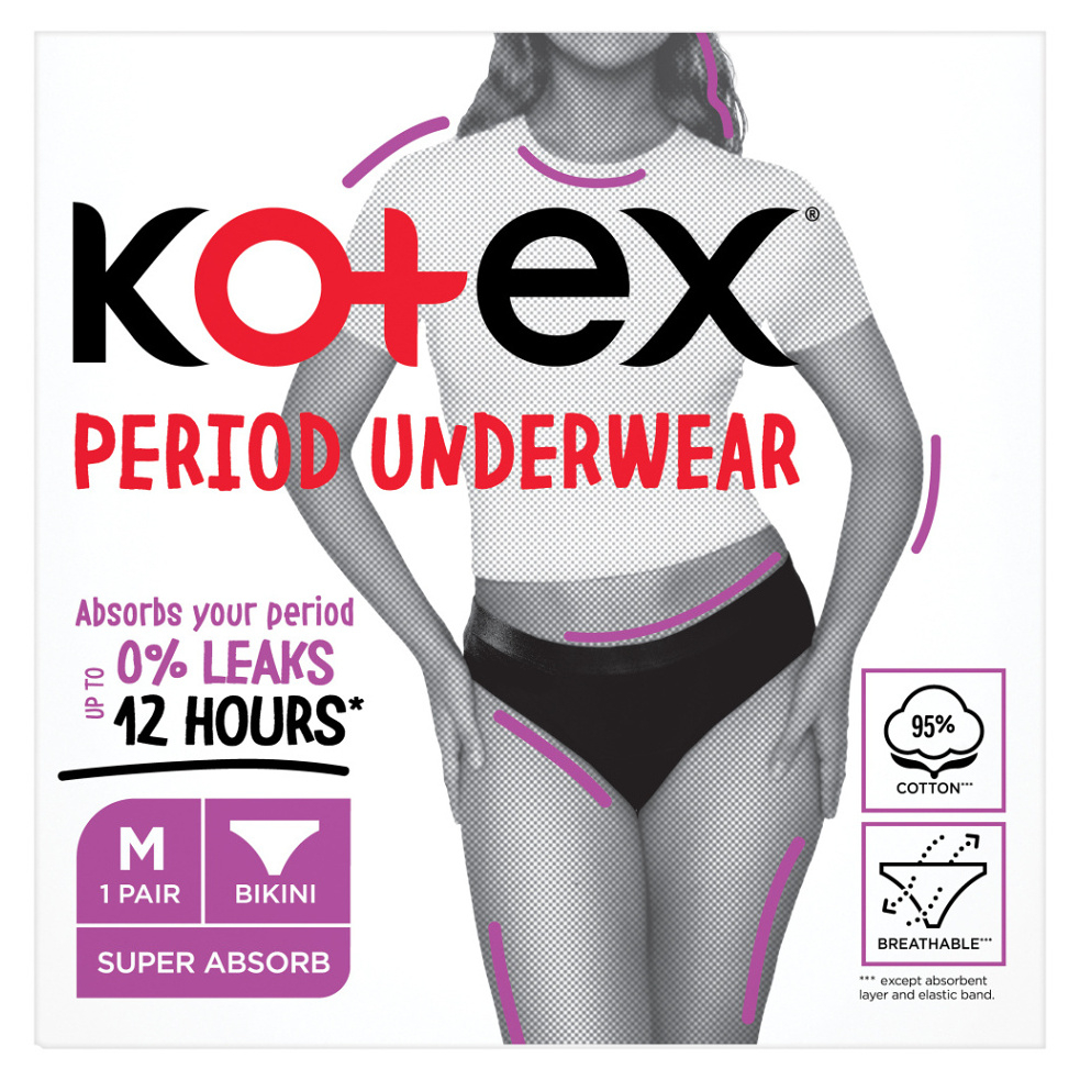 KOTEX® Periodická spodná bielizeň M