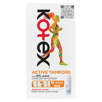 KOTEX Active Tampóny Normal 16 kusov (Tampóny) - Normal