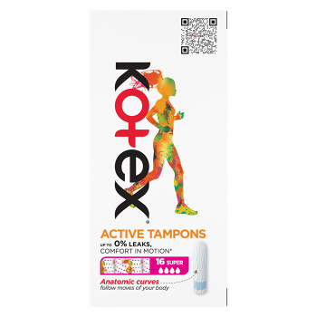 KOTEX Tampóny Active Super 16 ks (Tampóny) - Super