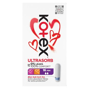 KOTEX Ultra Sorb Tampóny Mini 16 kusov (Tampóny) - Mini