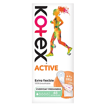 KOTEX Ultraslim active deo slipové vložky 48ks (Slipové vložky)