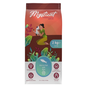 KRAFTIA Mysticat Adult Fish & Rice granule pre mačky, Hmotnosť balenia (g): 15 kg