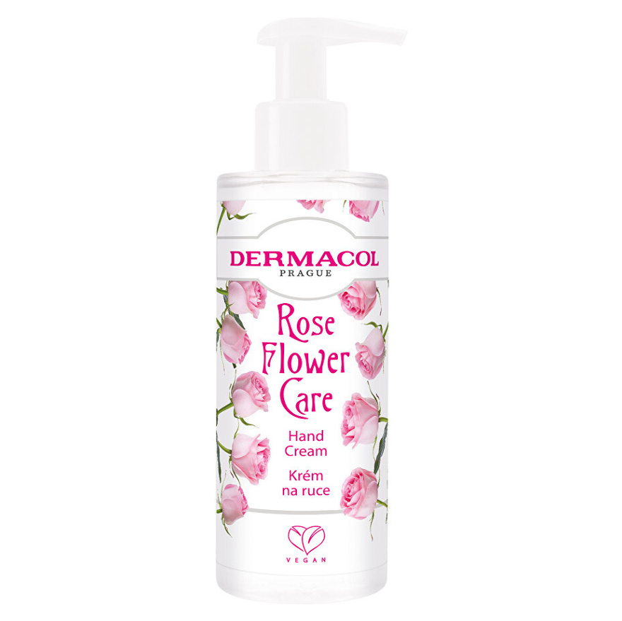 DERMACOL Flower Care Krém na ruky s pumpičkou Ruža 150 ml