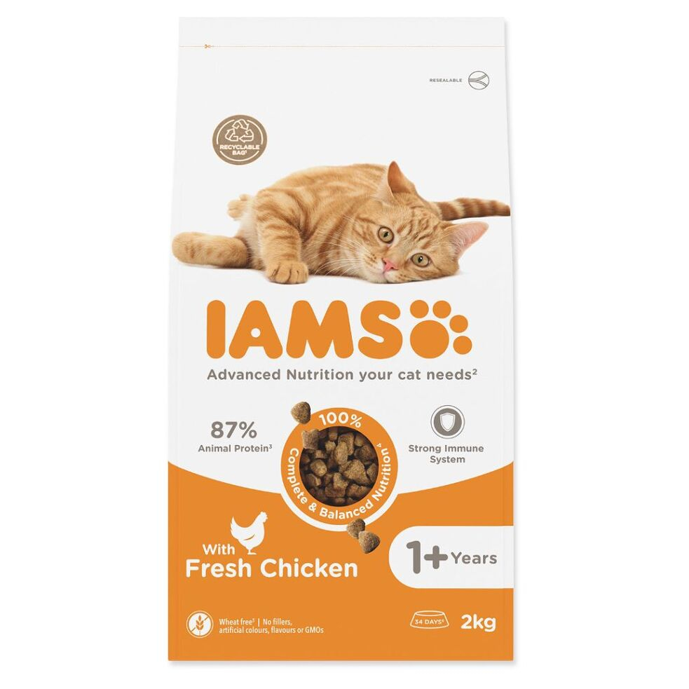 E-shop IAMS Cat Adult Chicken krmivo pre mačky 1 kus, Hmotnosť balenia (g): 2 kg