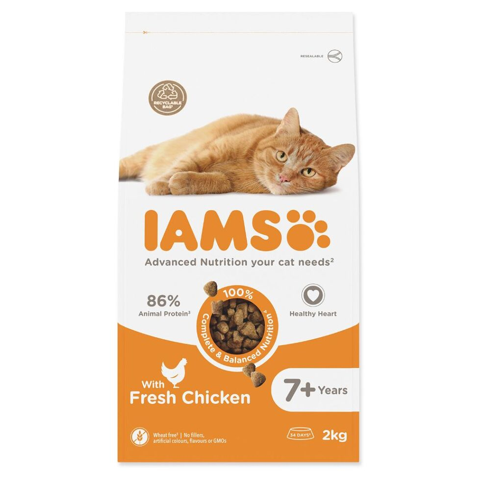 E-shop IAMS Cat Senior Chicken granule pre mačky 1 kus, Hmotnosť balenia (g): 10 kg