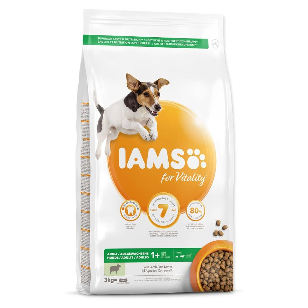E-shop IAMS Dog Adult Small & Medium Lamb granule pre psov 1 kus, Hmotnosť balenia (g): 12 kg