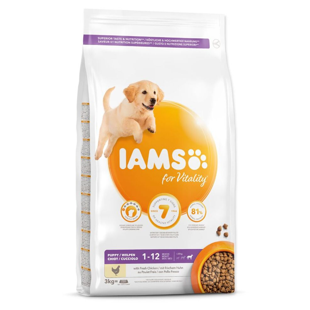 IAMS Dog Puppy Large Chicken granule pre psov 1 kus, Hmotnosť balenia (g): 12 kg