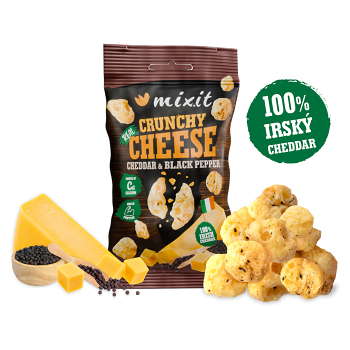 MIXIT Chrumkavý syr do vrecka írsky cheddar a čierne korenie 20 g (Bezlepkové sušienky a pochutiny) - Slané