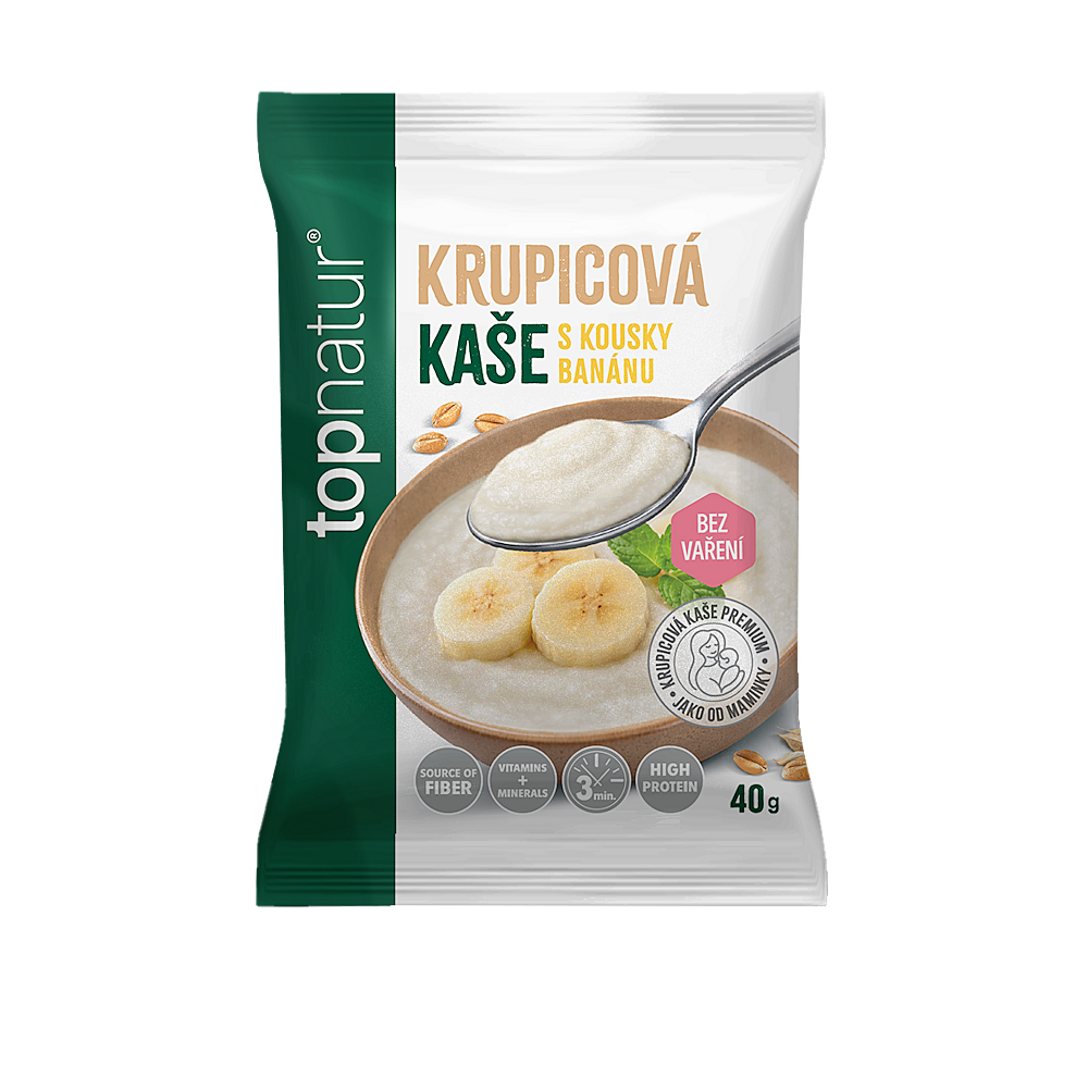 TOPNATUR Krupicová kaša banán 40 g