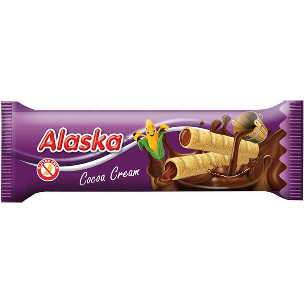 E-shop ALASKA Kukuričné trubičky bez lepku kakaové 18 g