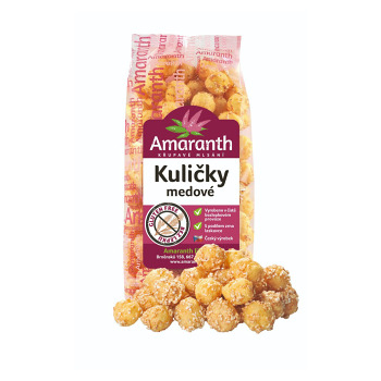 AMARANTH Guľôčky medové 100 g (Bezlepkové chrumky a cereálie) - Sladké