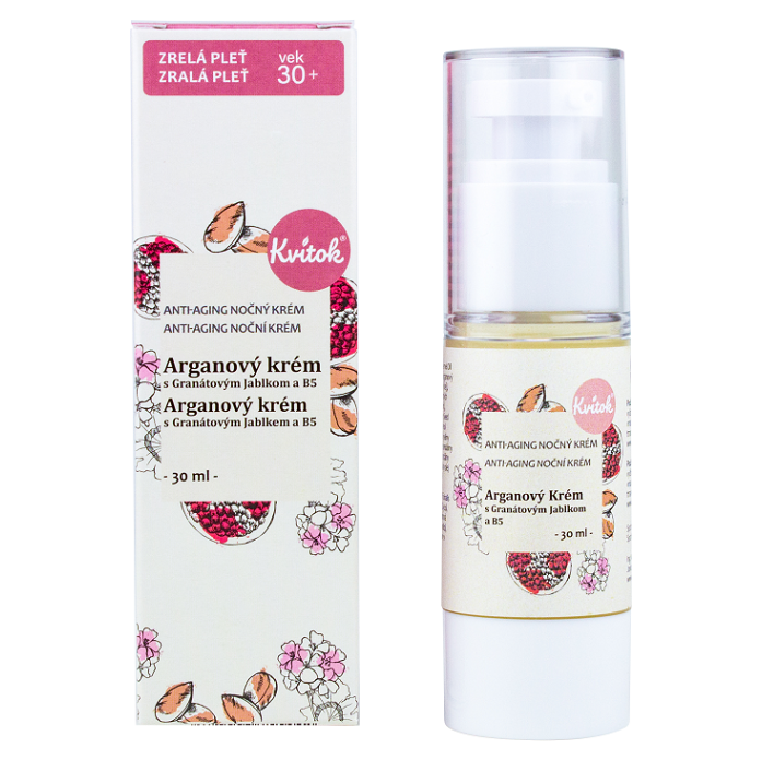 KVITOK Nočný arganový krém pre zrelú pleť 30+. 30 ml kúpite na Mojalekaren.sk