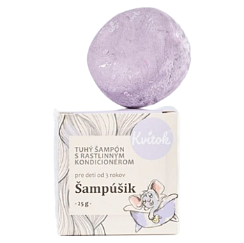 KVITOK Detský tuhý šampón šampušik 25 g (Detské šampóny) - Upokojujúci, Čistiace