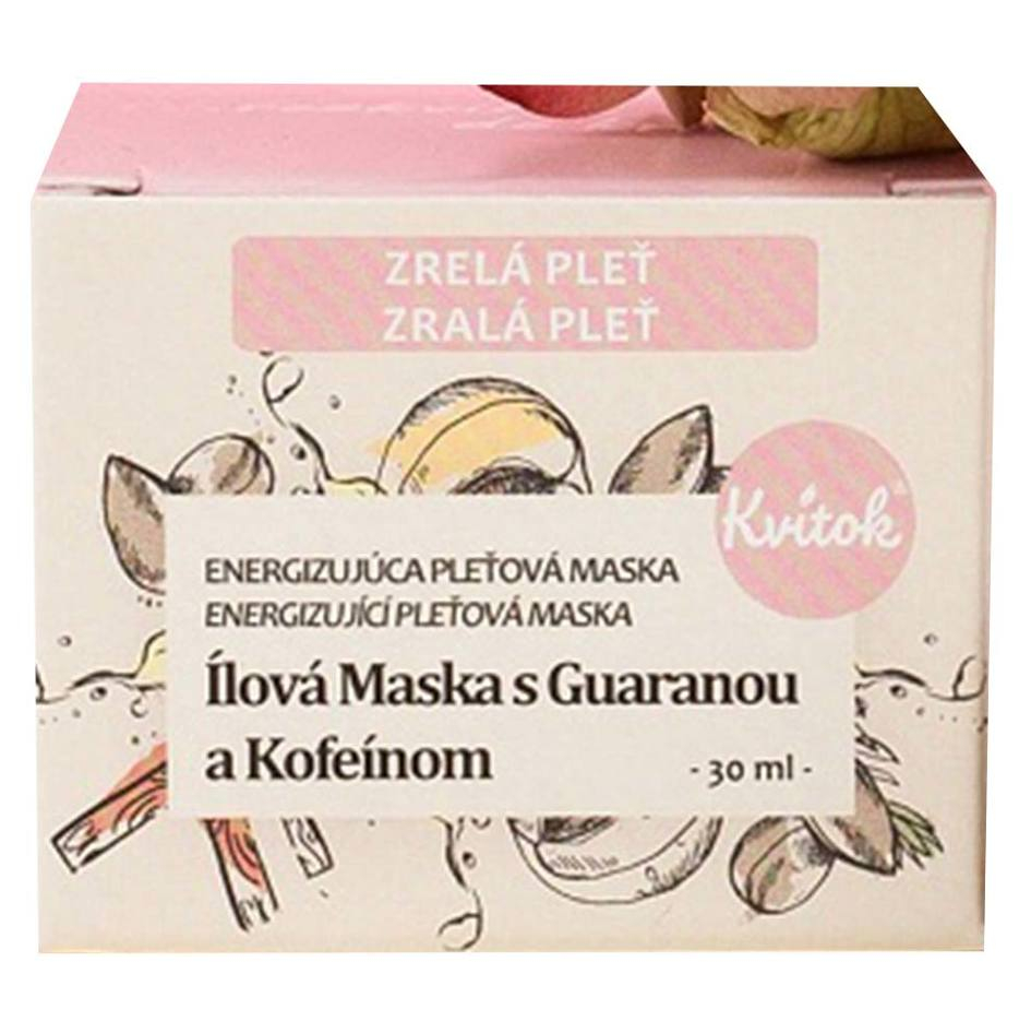 Energizujúca maska s guaranou a kofeínom pre zrelú pleť Kvitok 30ml