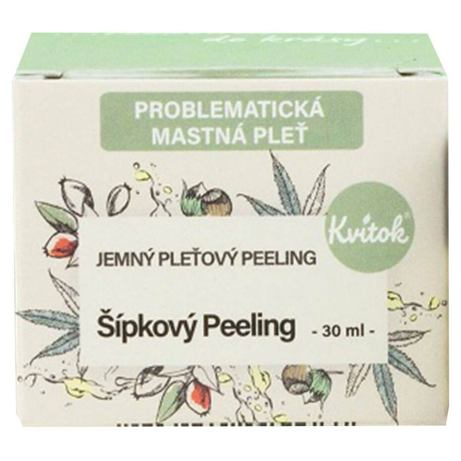 KVITOK Šípkový peeling pre mastnú pleť 30 ml