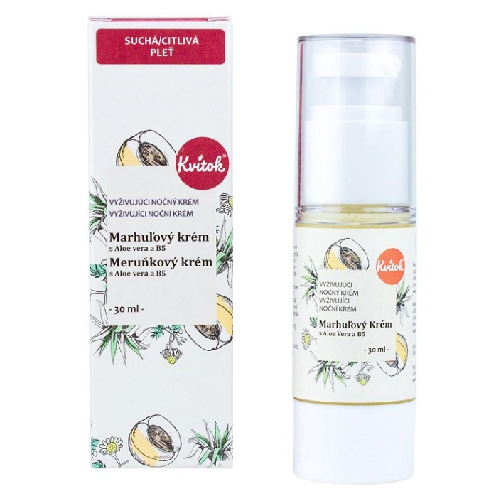 KVITOK Marhuľový nočný krém s Aloe vera a B5 30 ml