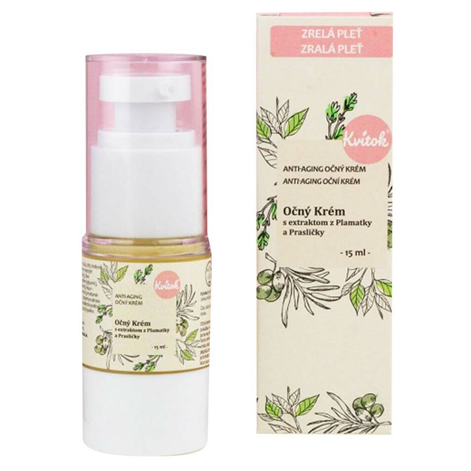 Anti-aging očný krém s extraktom z Plamatky a Prasličky Kvítok 15ml kúpite na Mojalekaren.sk