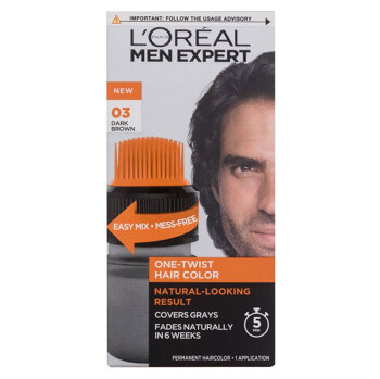L'ORÉAL Men Expert One-Twist Farba na vlasy 03 Dark Brown 50 ml