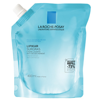 LA ROCHE-POSAY Lipikar Surgras Zvláčňujúci sprchový gél náplň 400 ml (Dermokozmetika sprchovania a umývanie) - Dermokozmetika