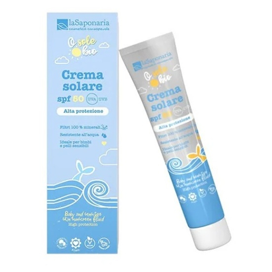 LA SAPONARIA Opaľovací krém pre deti a citlivú pokožku SPF 50 BIO 40 ml