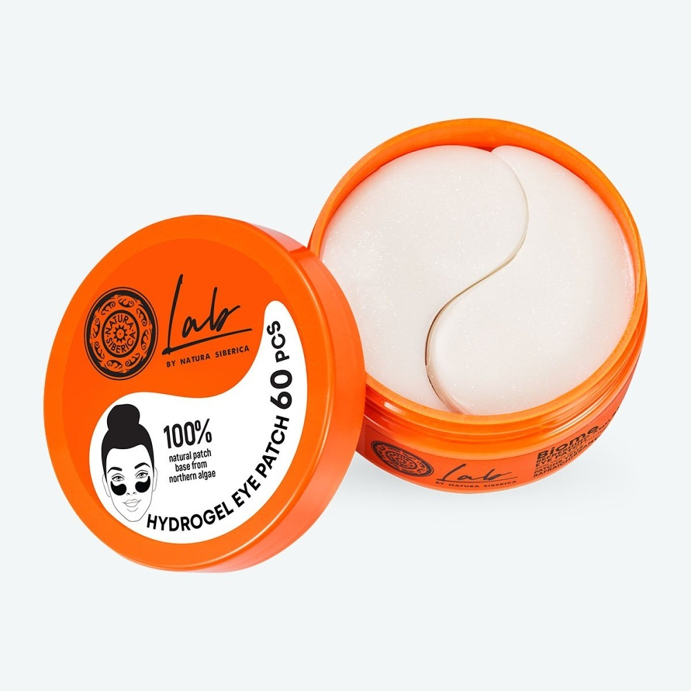 NATURA SIBERICA Lab Biome Hydrogélové osviežujúce a vyhladzujúce vankúšiky pod oči 60 kusov