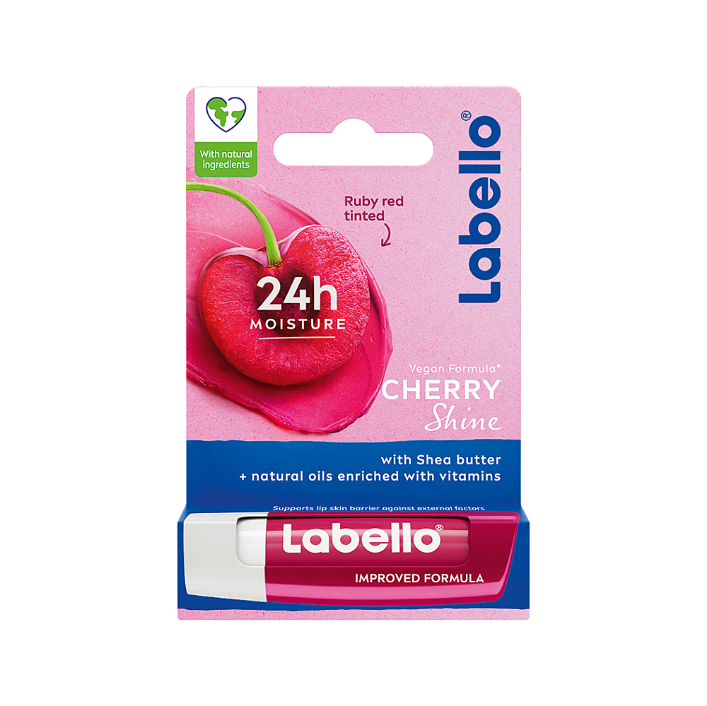 LABELLO Cherry Shine tyčinka na pery 4,8 g