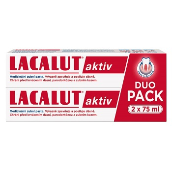 LACALUT Aktív zubná pasta duopack 2 x 75 ml