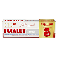 LACALUT White zubná pasta 75ml + dentálna niť 100 rokov edícia