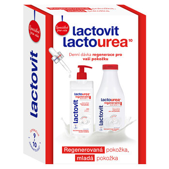 LACTOVIT Lactourea - Sprchový gél 500 ml + Telové mlieko 400 ml Darčekové balenie