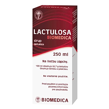 LACTULOSA BIOMEDICA sirup 250 ml (Na zápchu) - Jednodruhové