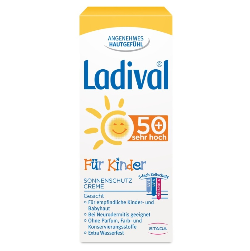 LADIVAL Pre deti FACE SPF 50+ krém na opaľovanie 50 ml, poškodený obal