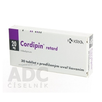 CORDIPIN RETARD tbl plg 20 mg (blis.) 1x30 ks (Lieky na predpis)
