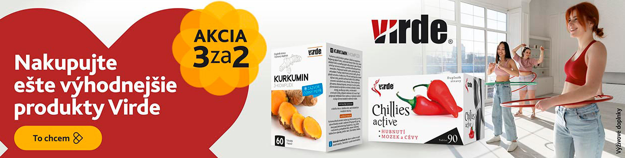 AKCIA 3 ZA CENU 2 na produkty Virde